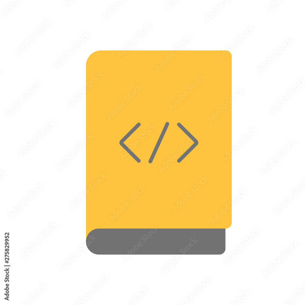 Code book logo design template. programmer logo icon. Coding book Logo designs vector illustration Code book logo design template. programmer logo icon. Coding book Logo designs vector illustration