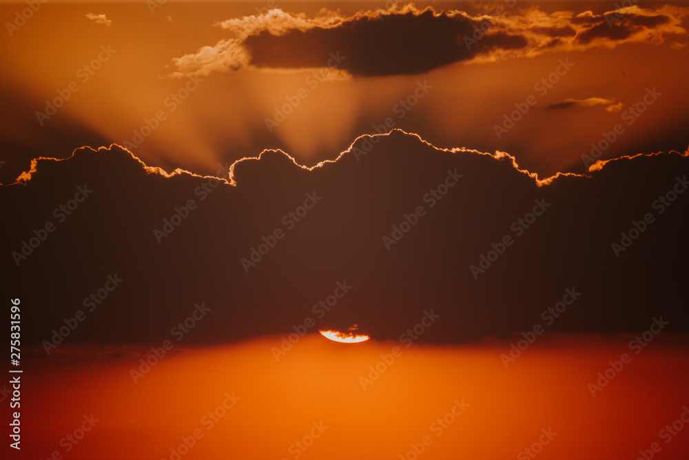 beautiful sunset on the beach of the Azov Sea beautiful sunset on the beach of the Azov Sea