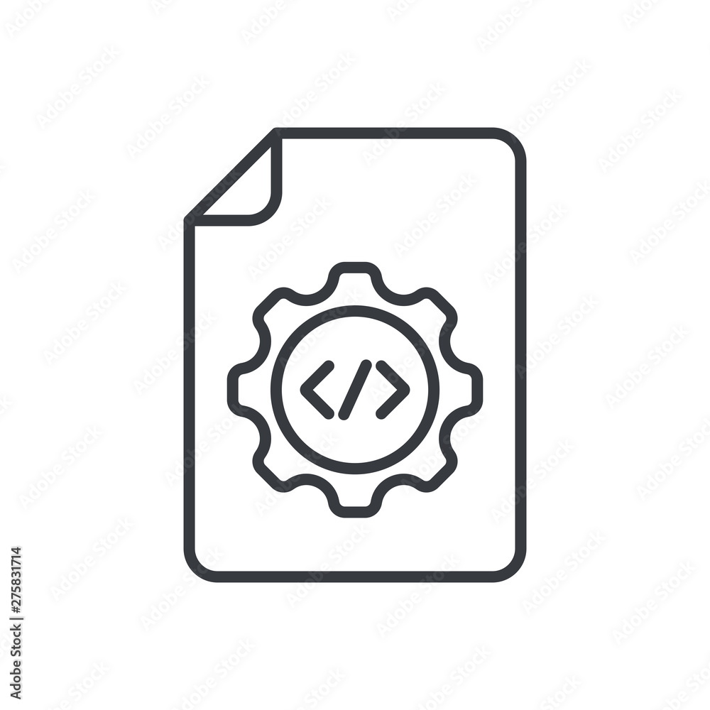 Programming code vector. Document Icon - Programming Source Code Programming code vector. Document Icon - Programming Source Code