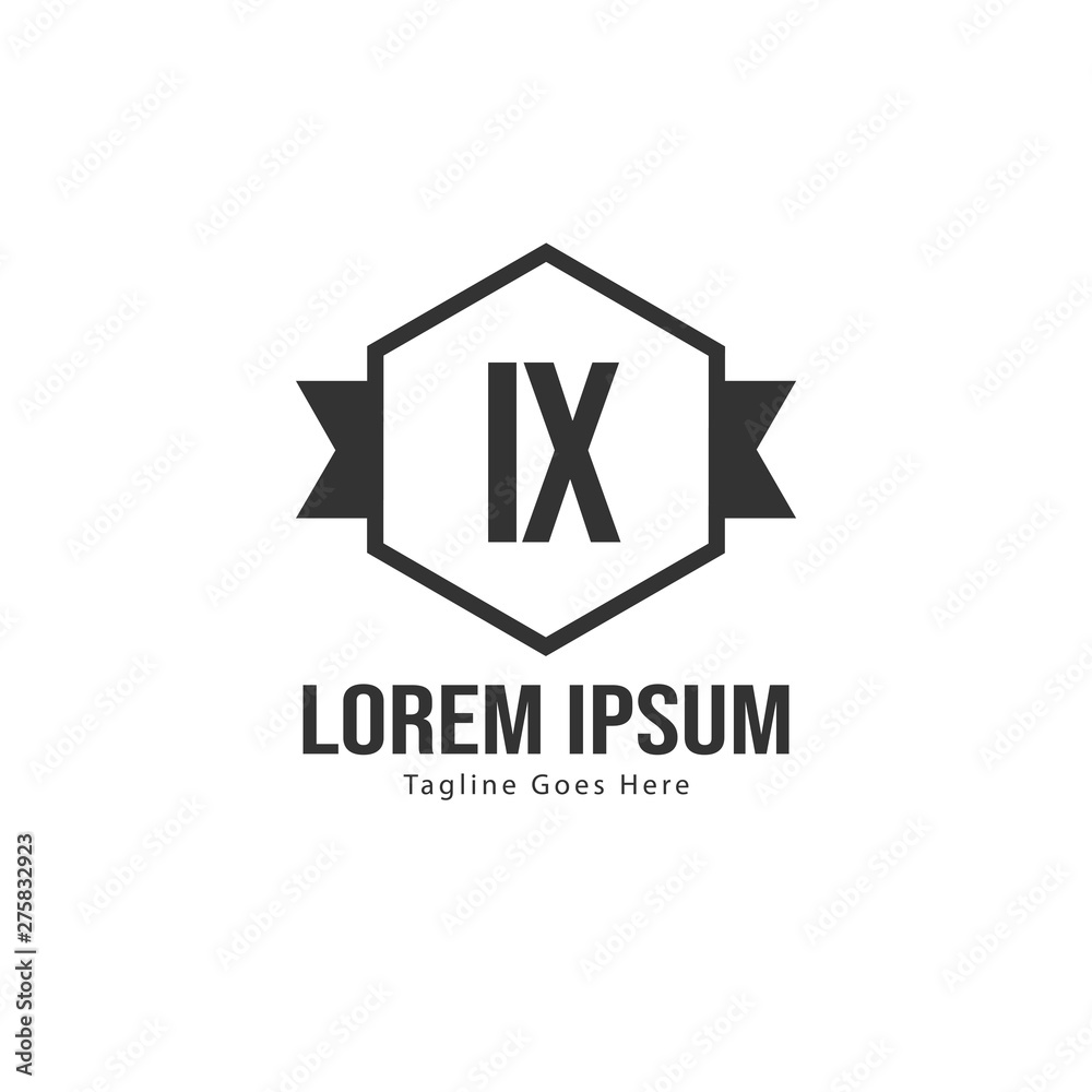 Initial IX logo template with modern frame. Minimalist IX letter logo vector illustration Initial IX logo template with modern frame. Minimalist IX letter logo vector illustration