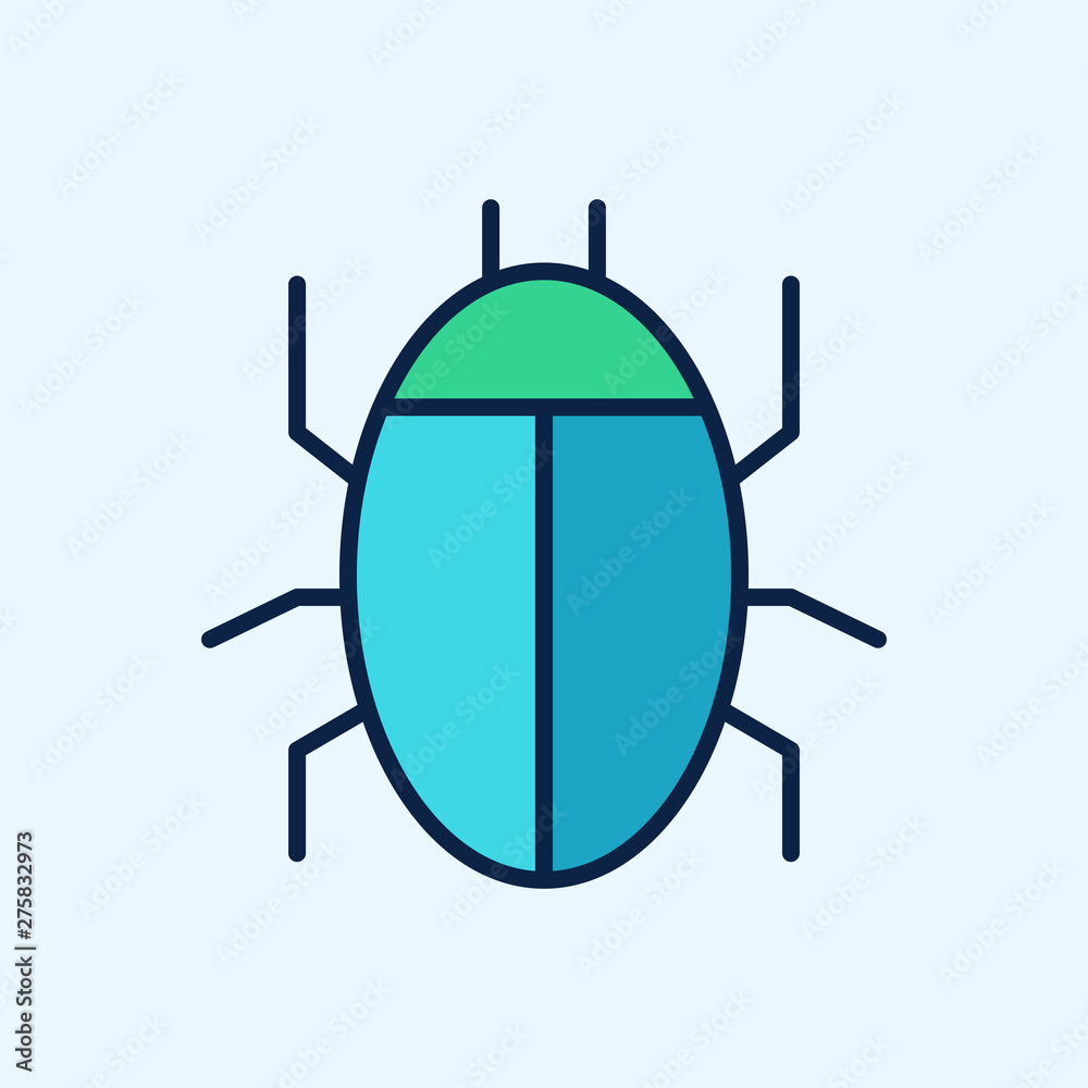 Computer bug icon. Computer virus vector icon. Software bug or program bug vector symbol for apps and websites Computer bug icon. Computer virus vector icon. Software bug or program bug vector symbol for apps and websites