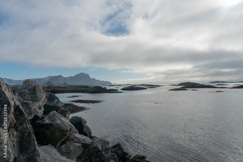 Fantastic view of the sea by the north part of lofoten andenes
