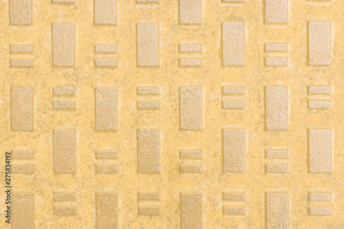 Minimalist mellow yellow background with rectangles. Trend color of 2020. 