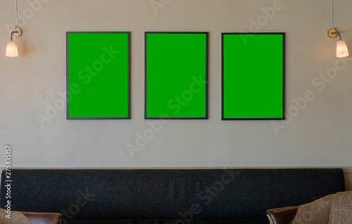 Template painting or poster, blank, empty, mockup
