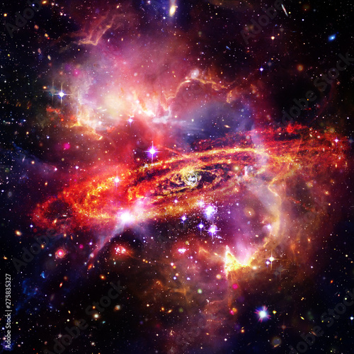 Space Background with Colorful Galaxy Cloud Nebula. The elements of this image furnished by NASA.