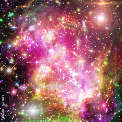 Galaxy, nebula and gas. The elements of this image furnished by NASA. photo