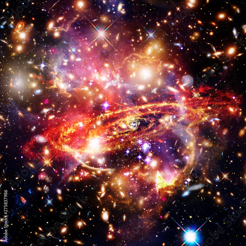 Space Background with Colorful Galaxy Cloud Nebula. The elements of this image furnished by NASA.