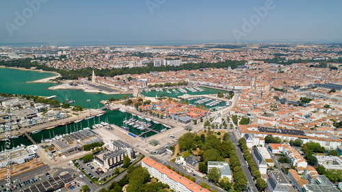 Aerial photography of La Rochelle city in Charente Maritime © altitudedrone