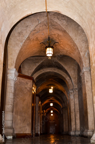 interior of the cathedral of Washington National Cathedral USA DC.