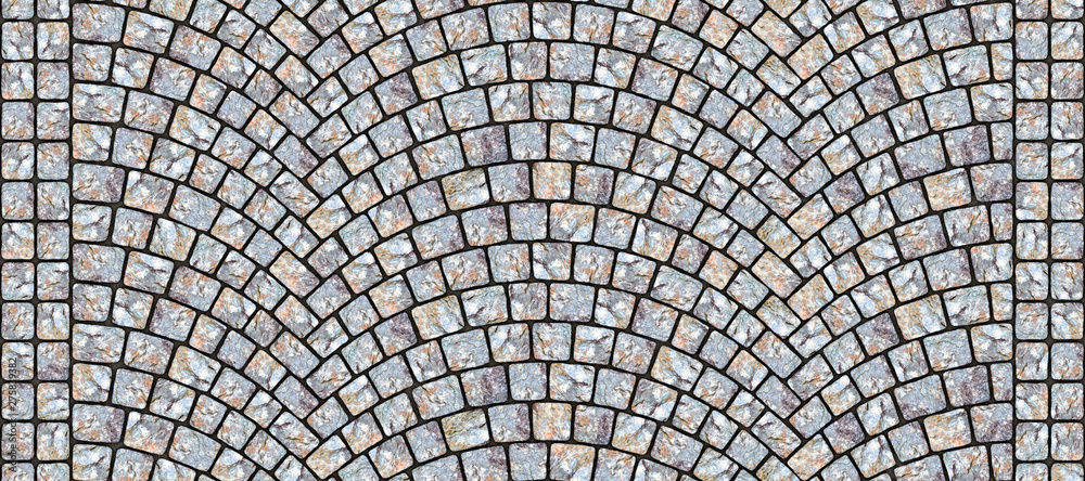 Road curved cobblestone texture 120