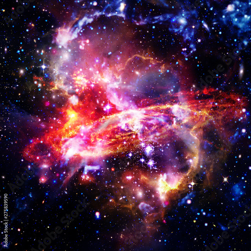 Space Background with Colorful Galaxy Cloud Nebula. The elements of this image furnished by NASA. © wowinside