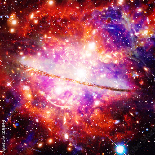 Spectacular galaxy with sars. Space gas. The elements of this image furnished by NASA. © wowinside