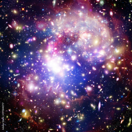 Cosmic galaxy background. Stars and cosmic gas.The elements of this image furnished by NASA. © wowinside