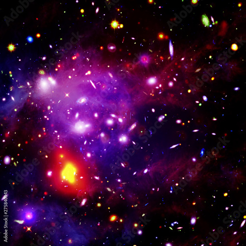 Beautiful galaxy. Nebulae and stars. The elements of this image furnished by NASA.