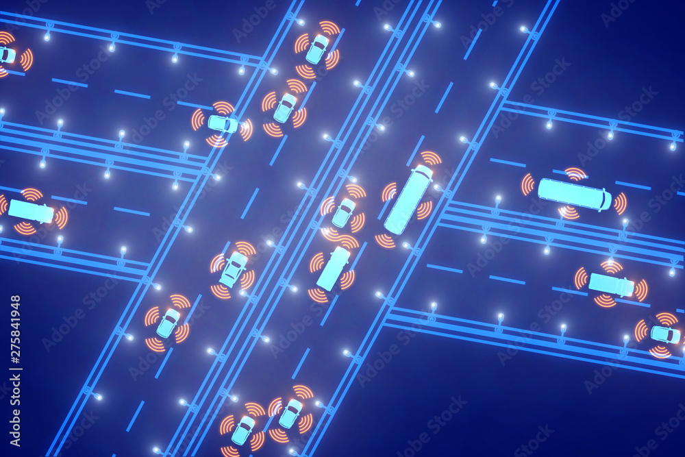 Fototapeta premium Bright taxi service map