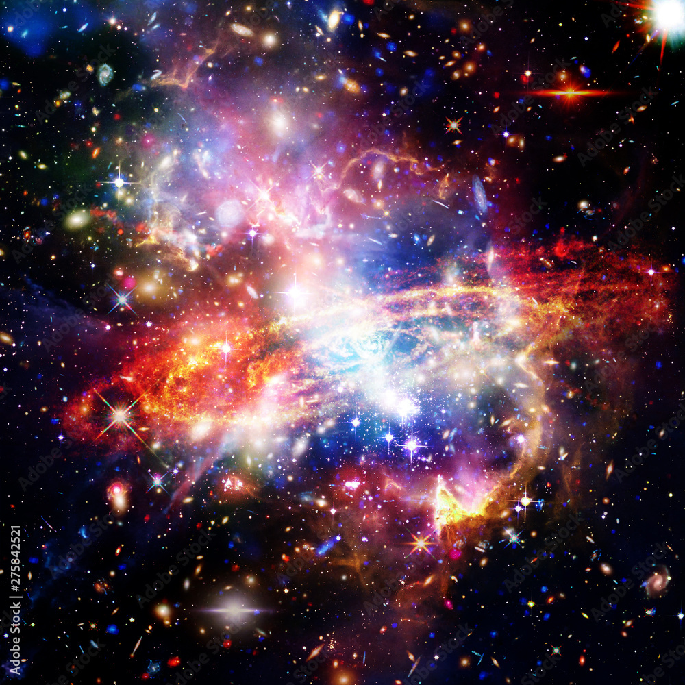 Space Background with Colorful Galaxy Cloud Nebula. The elements of this image furnished by NASA.