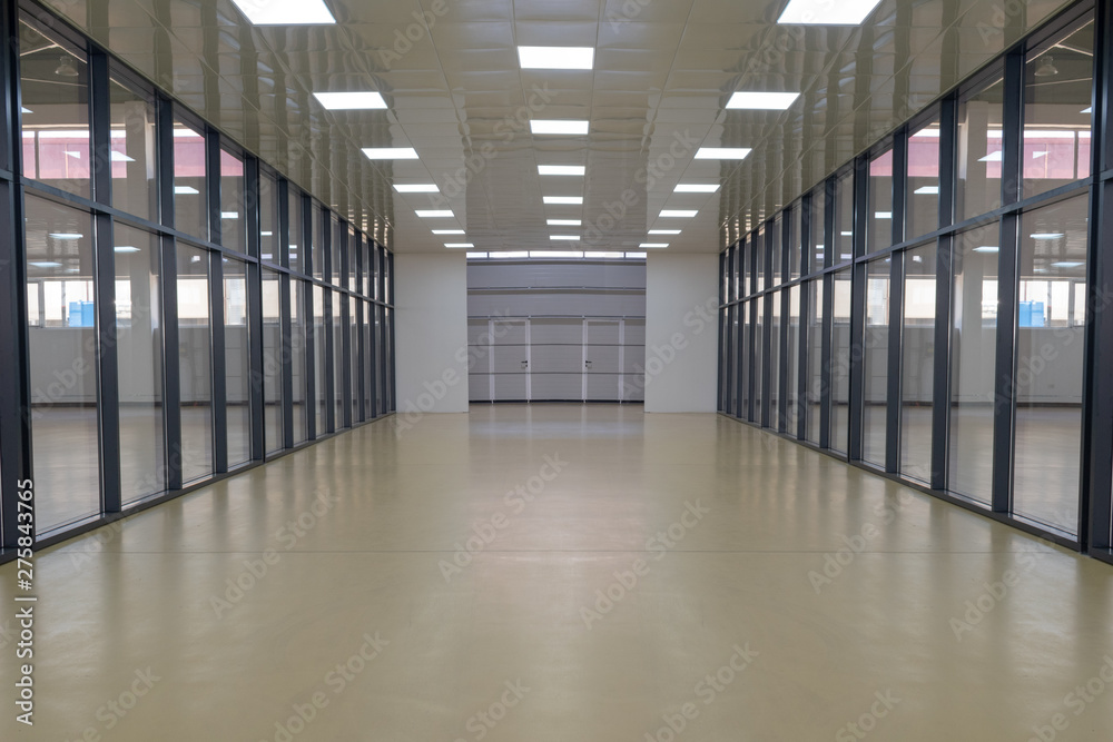 Empty , industrial background. Open space area Empty , industrial background. Open space area