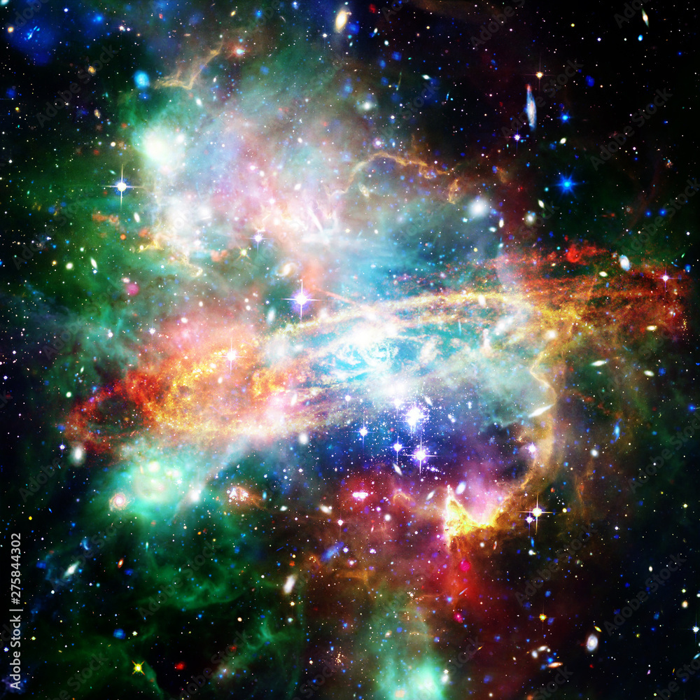 Fototapeta premium Space Background with Colorful Galaxy Cloud Nebula. The elements of this image furnished by NASA.
