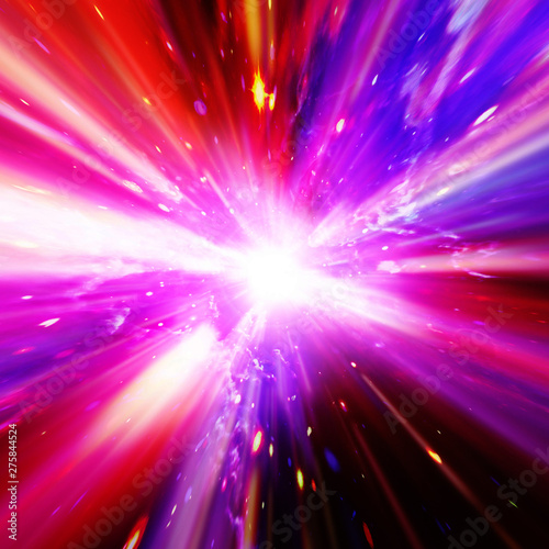 Vivid colorful background with starburst. Abstract radial lines fading into background. The elements of this image furnished by NASA.