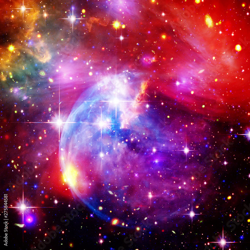 Space background with nebula and stars. The elements of this image furnished by NASA.