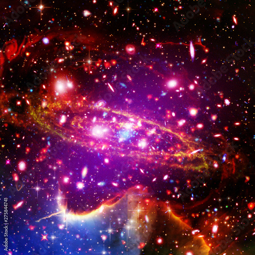 Nebula and galaxies in space. The elements of this image furnished by NASA.