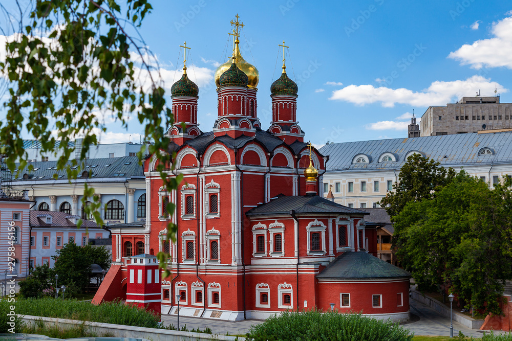 Ancient Orthodox church in the center of Moscow