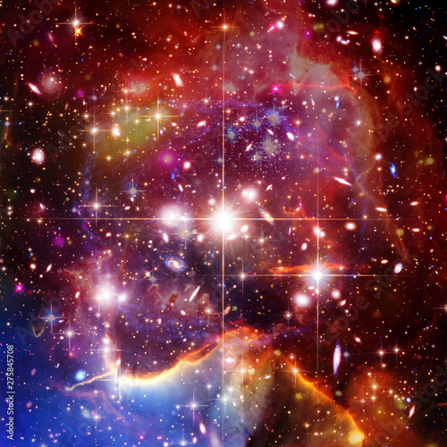 Cosmic galaxy background. Stars and cosmic gas.The elements of this image furnished by NASA.