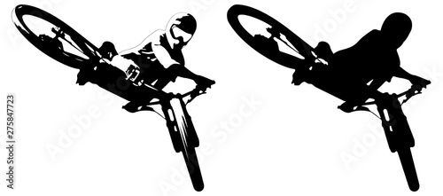 Cyclist on mountain bike