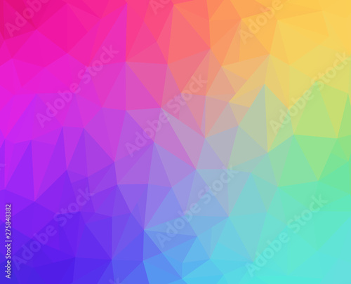 Rainbow Pastel Polygon Background