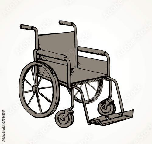 Wheelchair. Vector drawing