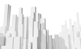 Abstract city skyline isolated on white