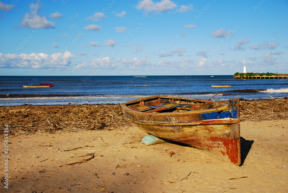 A boat on the beach