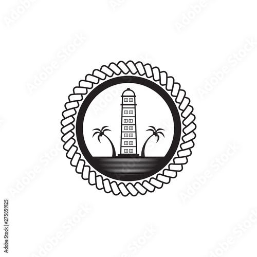 Simple lighthouse logo icon design vector template