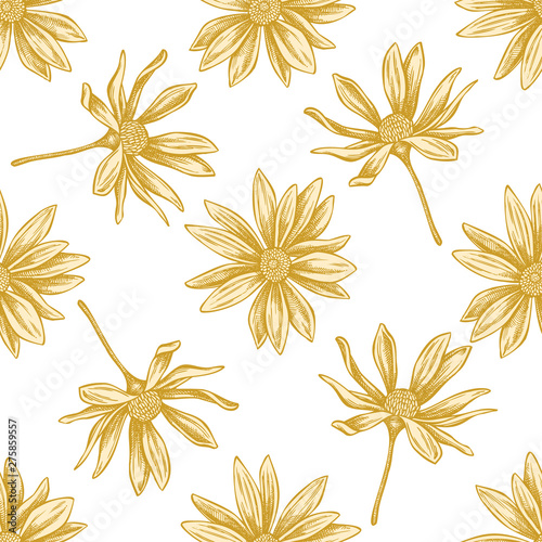 Seamless pattern with hand drawn pastel jerusalem artichoke