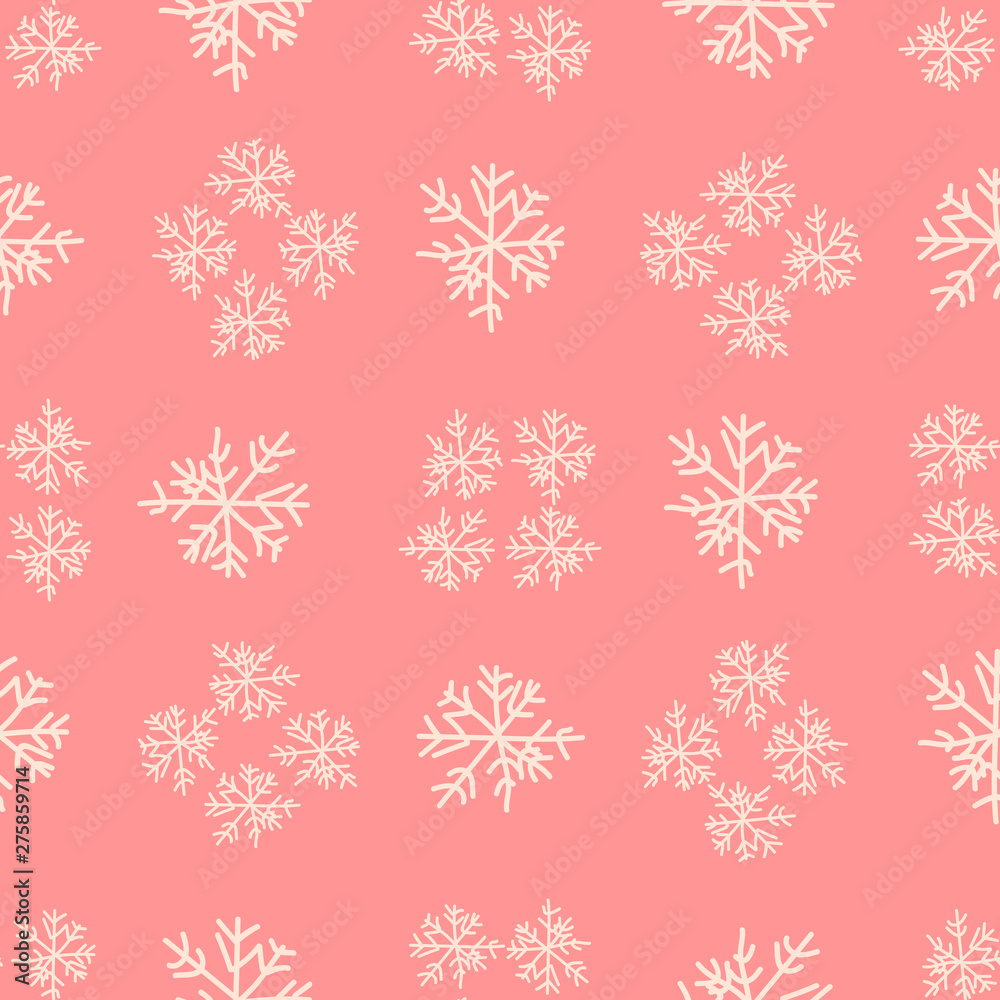 Seamless pattern with snowflakes. Winter festive background. Vector illustration. Seamless pattern with snowflakes. Winter festive background. Vector illustration.