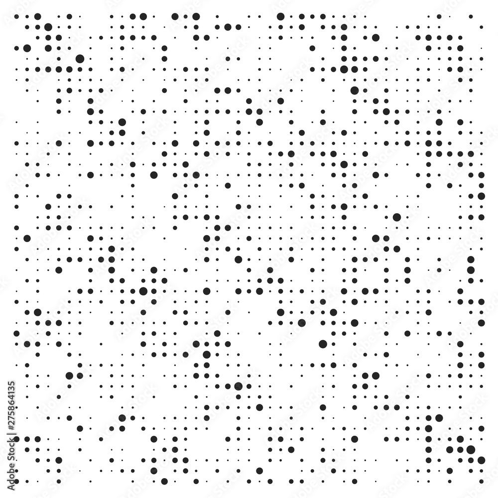 Abstract vector illustration made in generative art style Vector noise pattern. Halftone design vector element