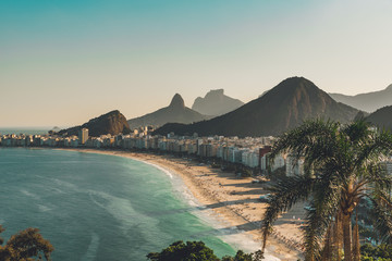 Wandcirkels Rio de Janeiro Copacabana strand luchtfoto Rio  © Donatas Dabravolskas