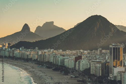 View of Copacabana Beach in Rio de Janeiro, Brazil