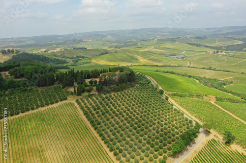 Tuscany, Italy. Countryside aerial view
