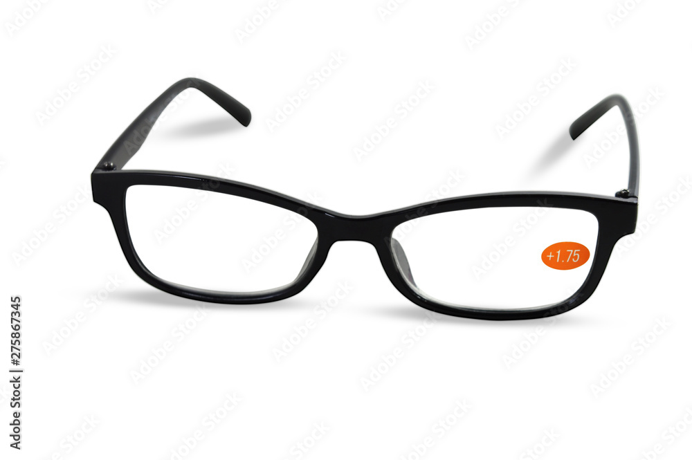 Black glasses isolated on white background Black glasses isolated on white background