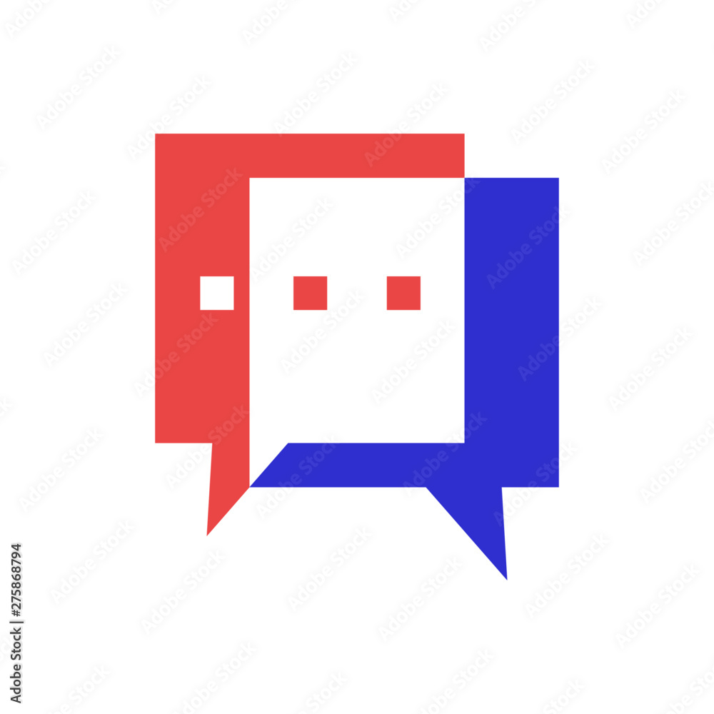 Fototapeta premium Dialog box, bubble discussion