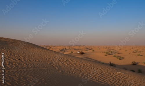 AL KHATIM DESERT-DUBAI UNITED ARAB EMIRATES - MAY  2019  Dune bashing with a 4x4 jeep