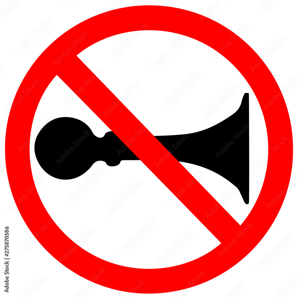 No blowing of horn Stock Vector Adobe Stock