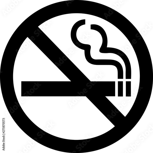 No smoking sign on white background