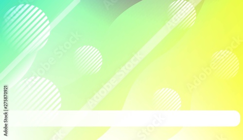 Template Background With Wave Geometric Shape, Lines, Circle. For Design, Presentation, Business. Vector Illustration
