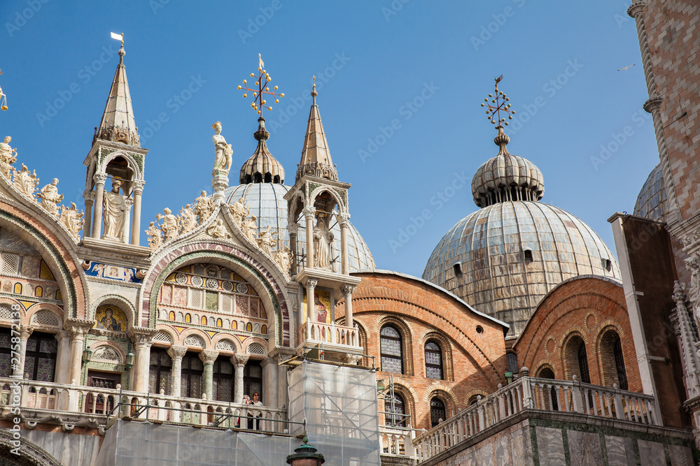 Details of the Saint Mark Basilica built in 1092 in Venice