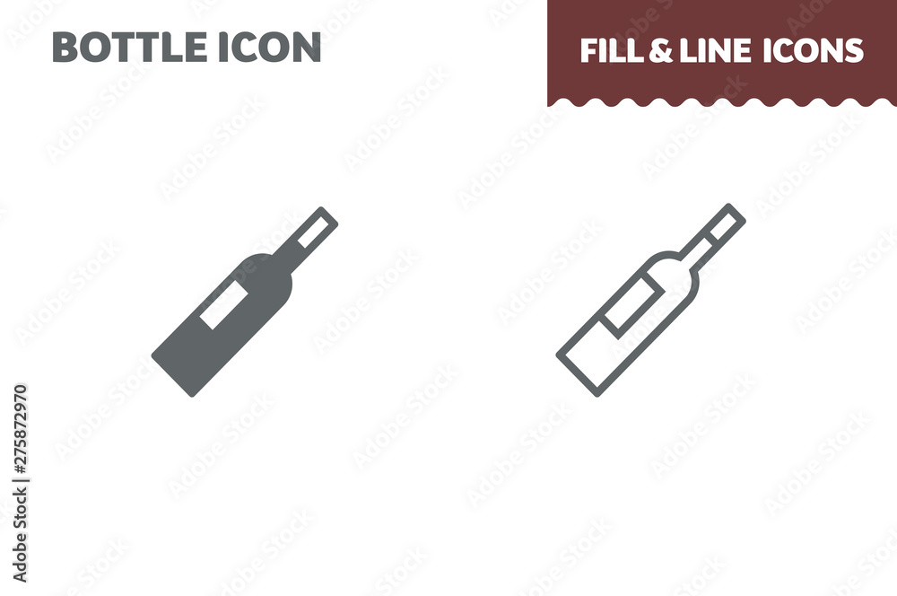 bottle vector icon. Fill and line. Flat design. Ui icon bottle vector icon. Fill and line. Flat design. Ui icon