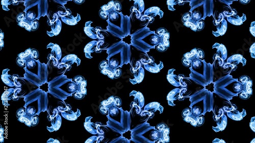 Abstract particles background. 4k luminous particles move in liquid flow form kaledoscopic structures. Ink effect with luma matte as alpha channel. Blue 7 photo