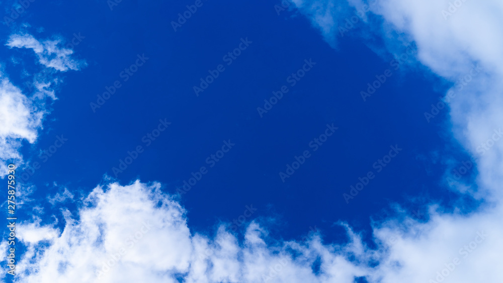 Dark blue sky and beautiful white clouds for background Dark blue sky and beautiful white clouds for background
