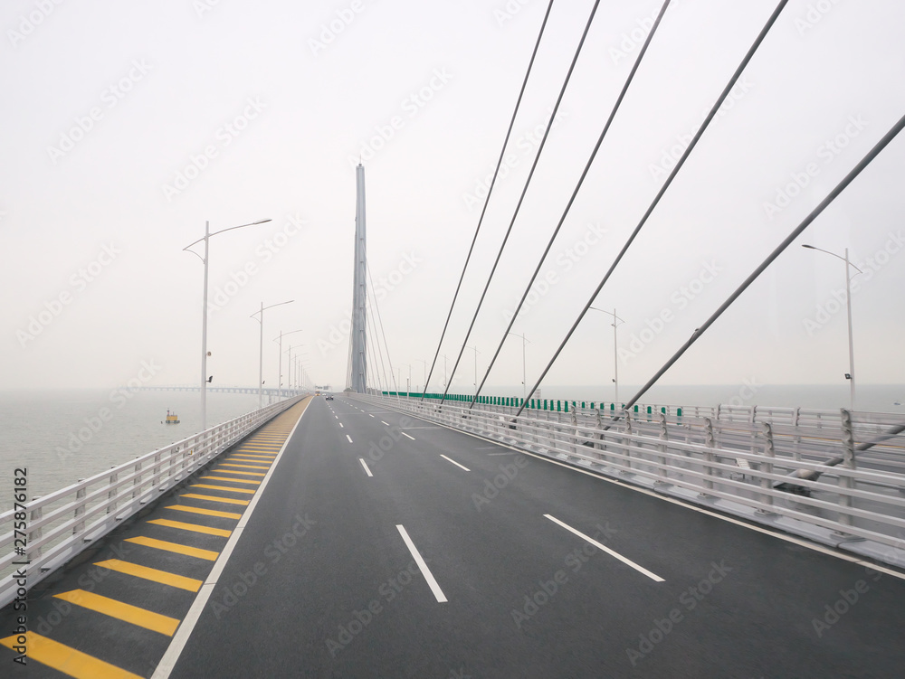 Hong Kong-Zhuhai-Macao Bridge / moving picture/People's Republic of China, Hong Kong -Macao Special Administrative Region